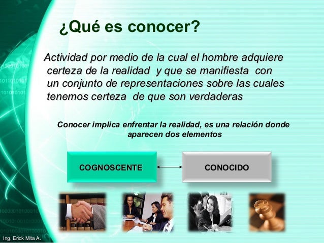el conocer del hombre